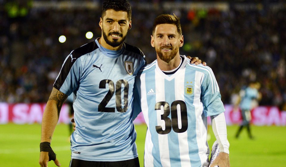 Lionel Messi a Luis Suarez