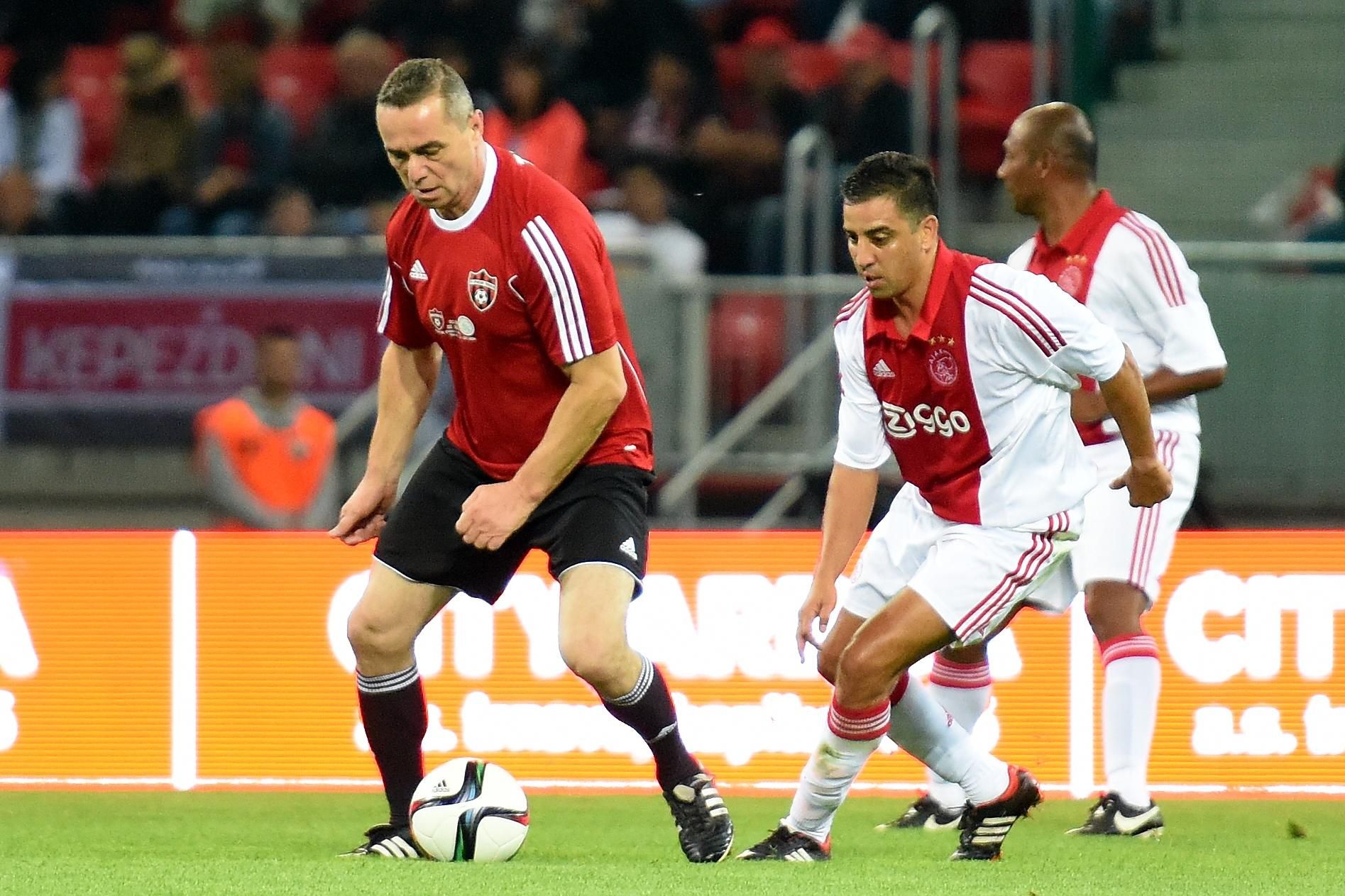 Jaroslav Timko v zápase proti legendám Ajaxu Amsterdam