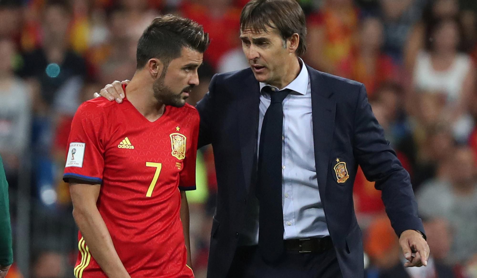 David Villa a Julen Lopetegui