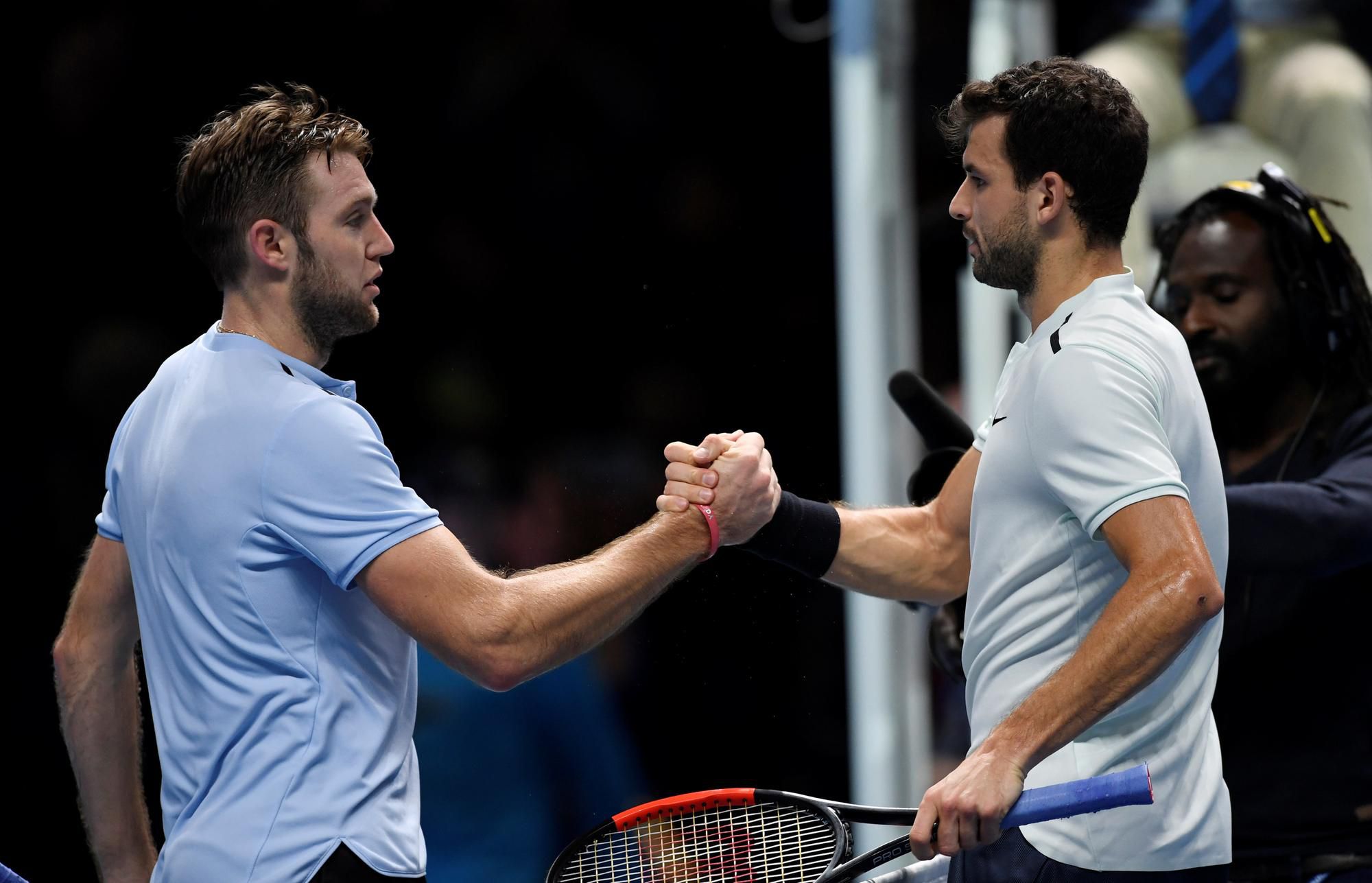 Jack Sock a Grigor Dimitrov.