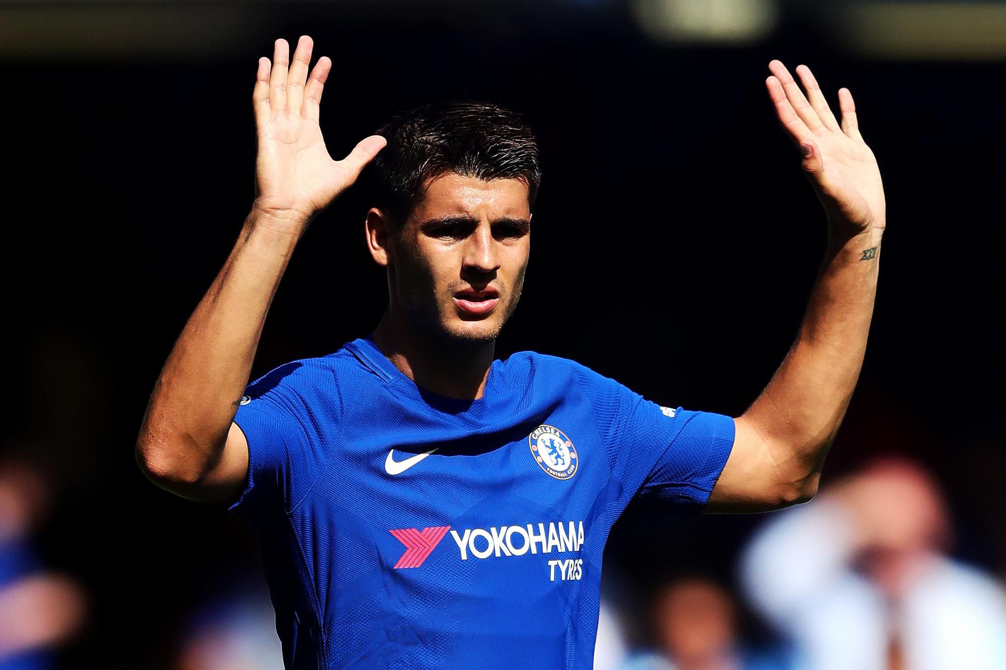 Álvaro Morata v drese Chelsea