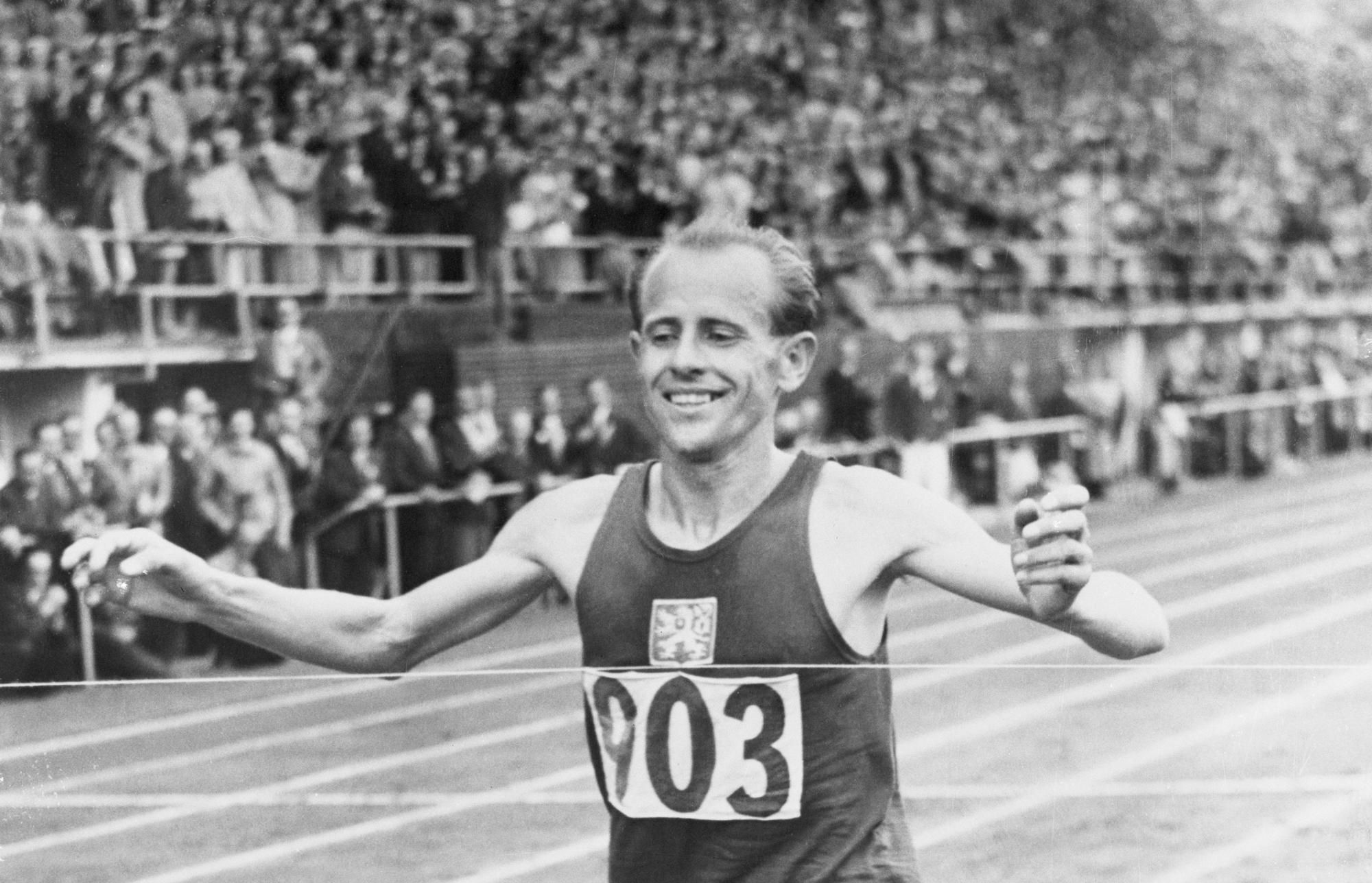 Emil Zátopek na 5000 metrov na OH 1952 v Helsinkách