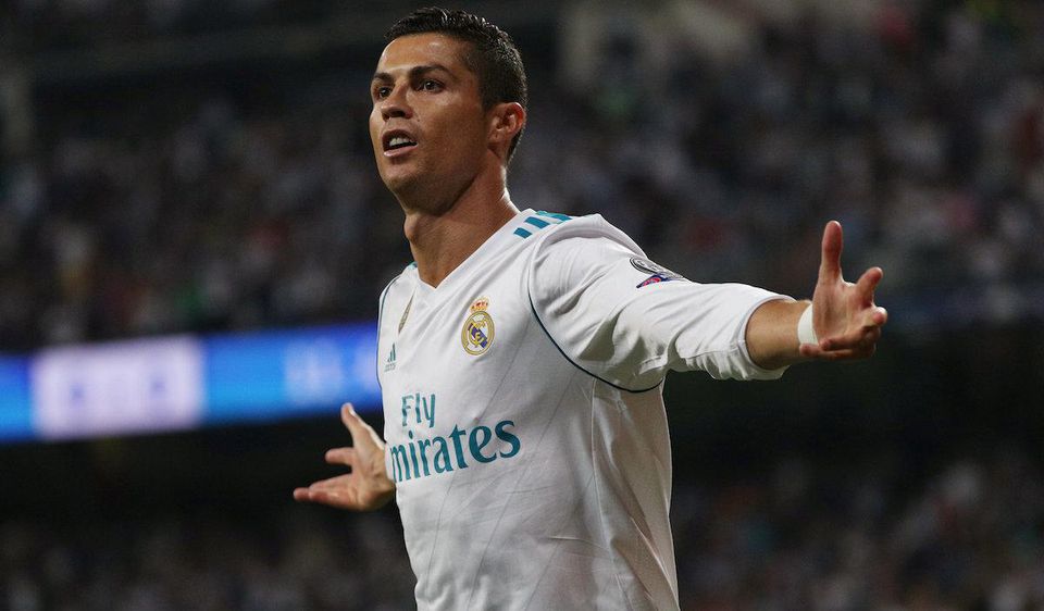 Cristiano Ronaldo sa teší z gólu Realu Madrid.