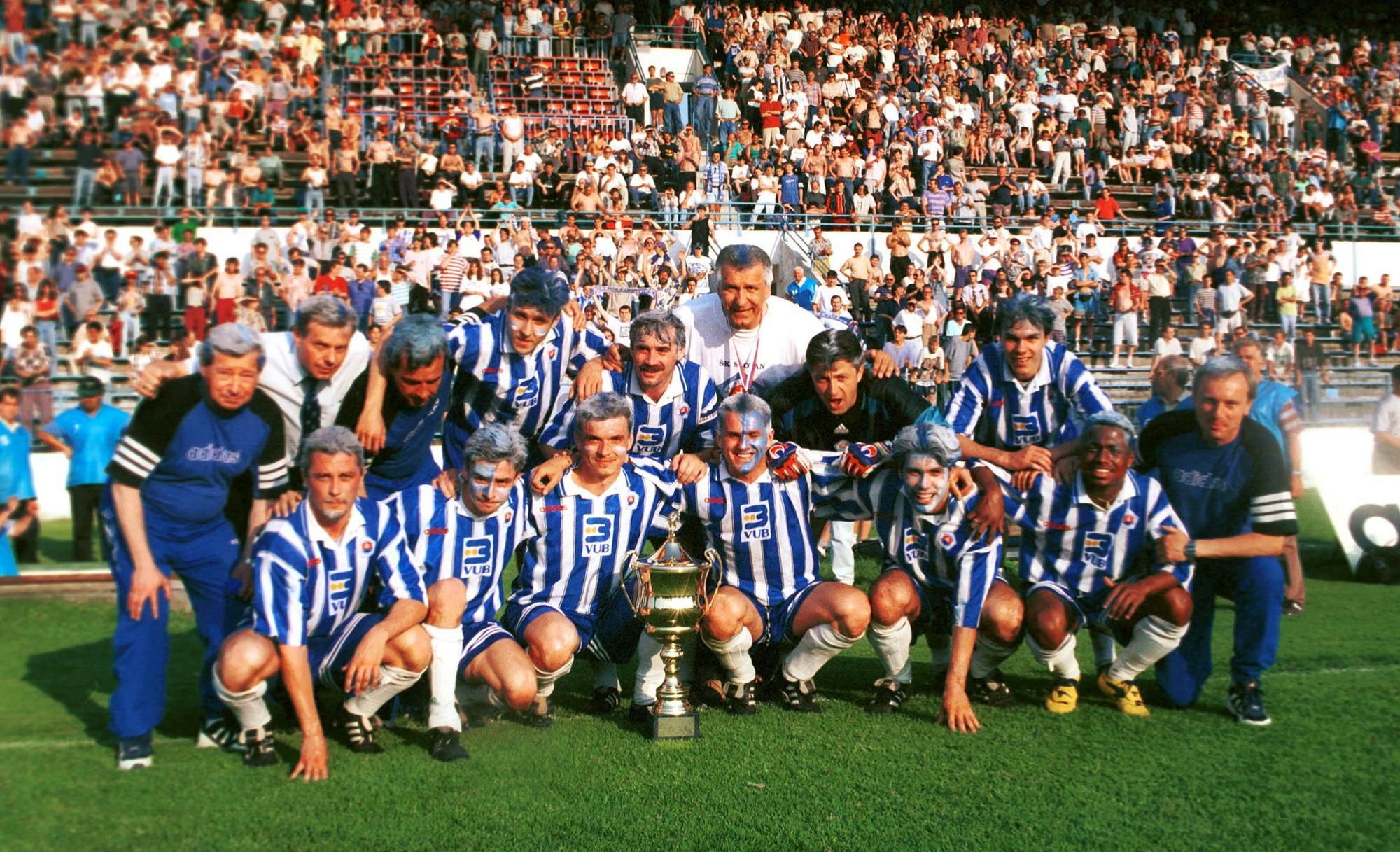 ŠK Slovan Bratislava oslavuje titul v roku 1996