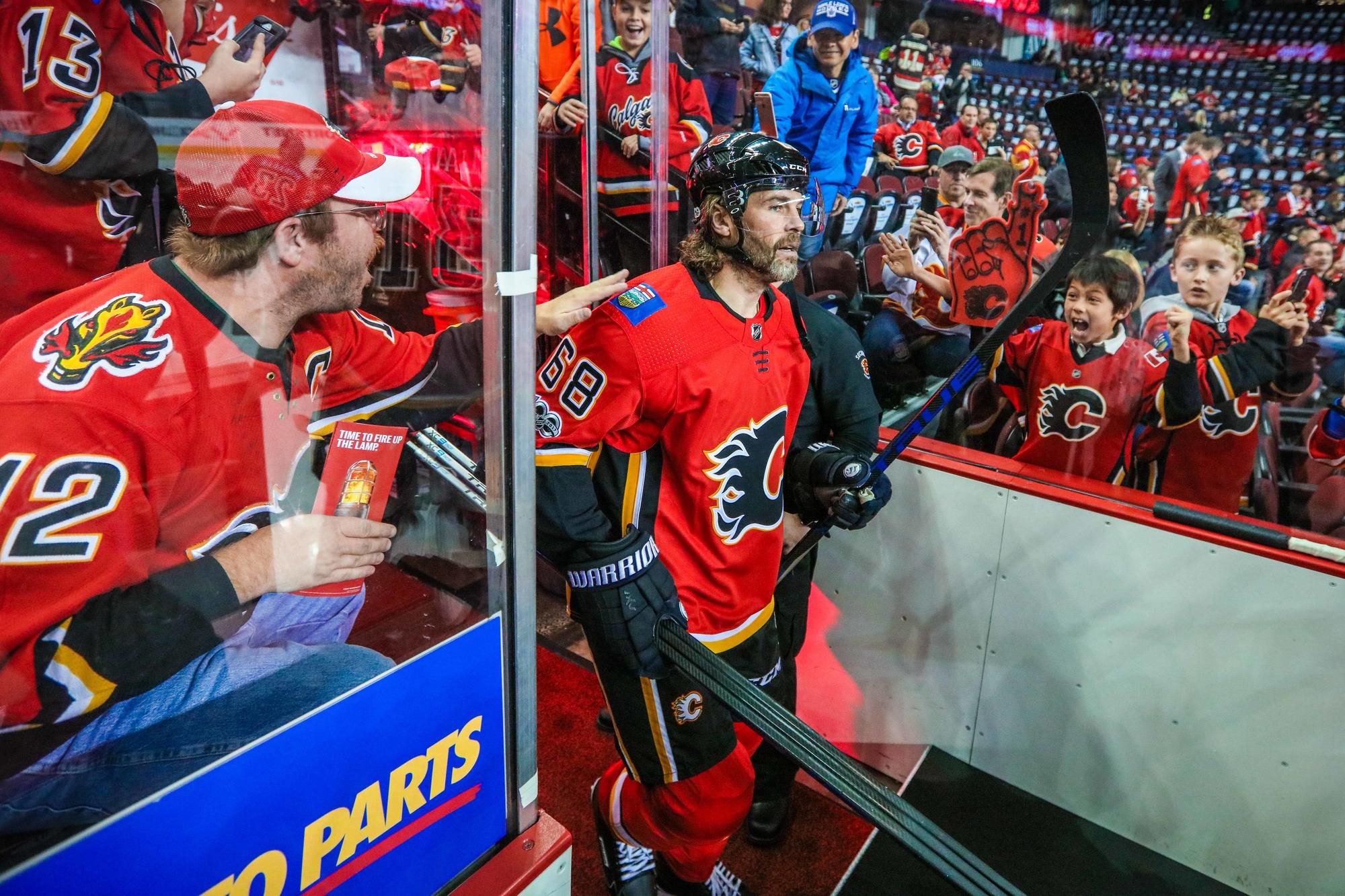 Jaromír Jágr v drese Calgary Flames