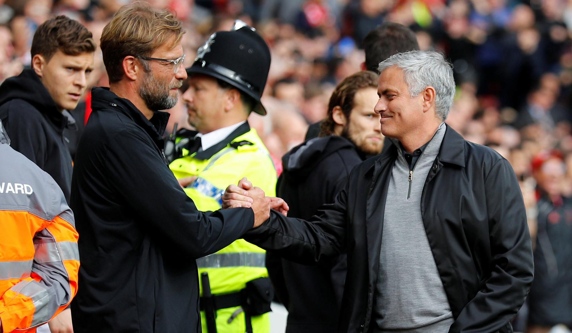 Jürgen Klopp a José Mourinho.