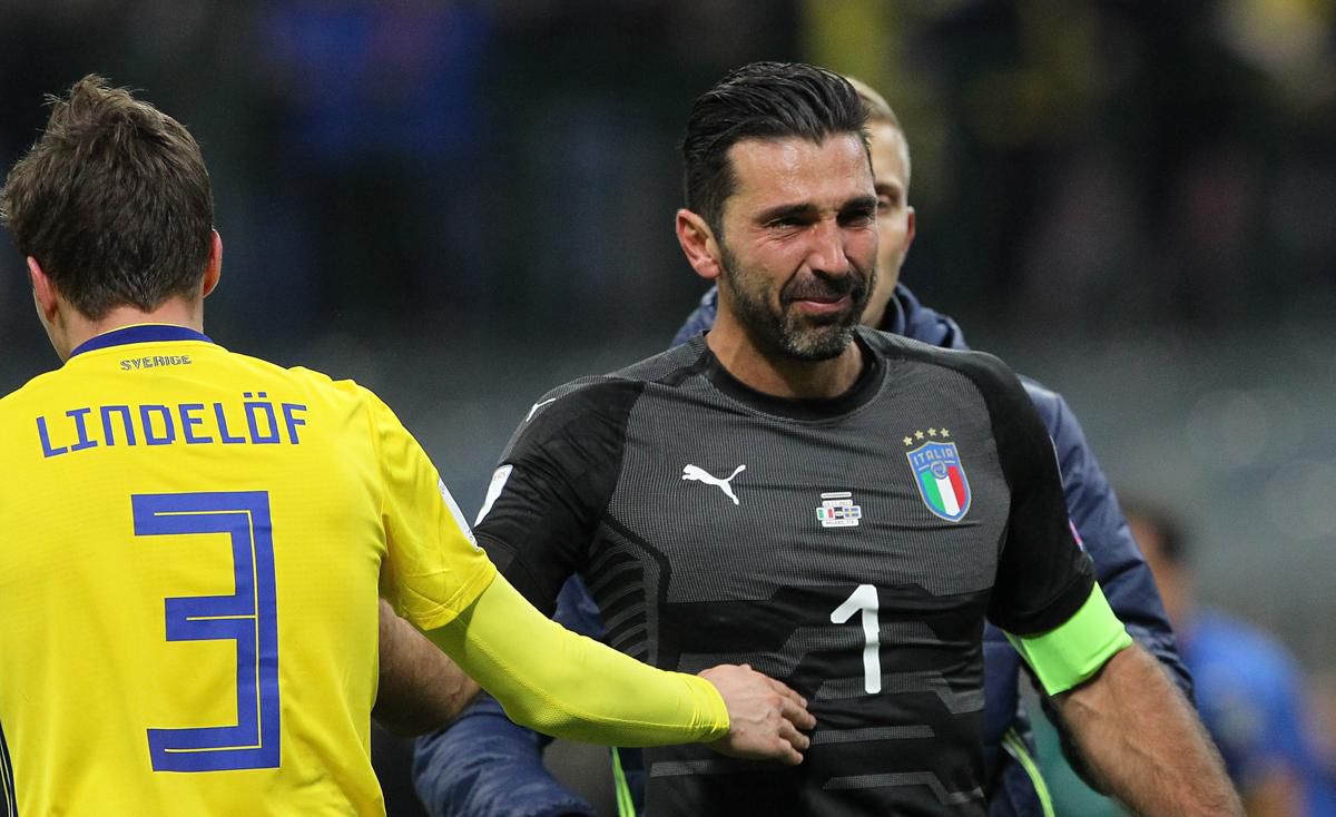 Gianluigi Buffon v slzách po svojom zrejme poslednom reprezentačnom zápase.