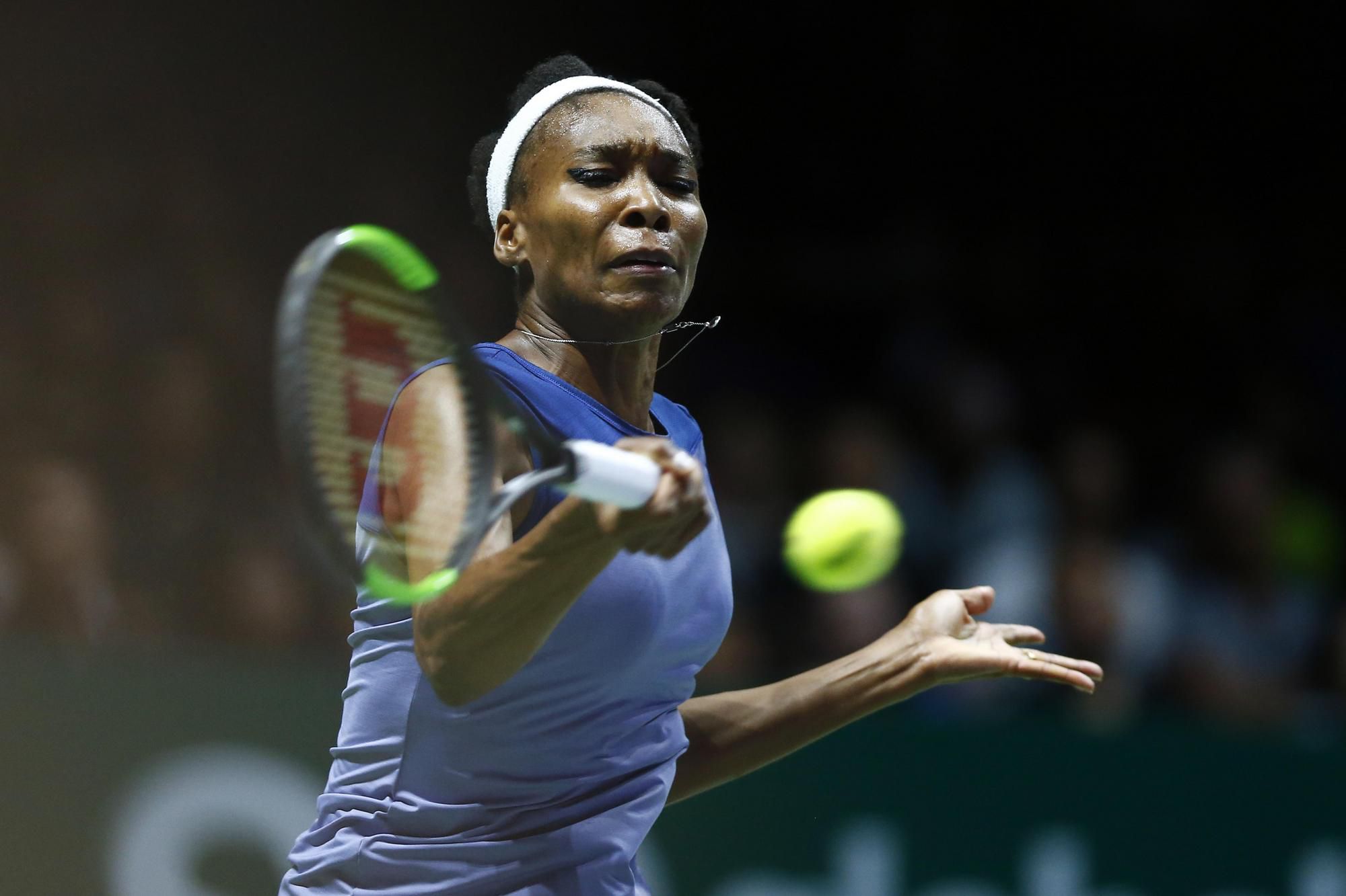 Venus Williamsová počas finále WTA Finals.