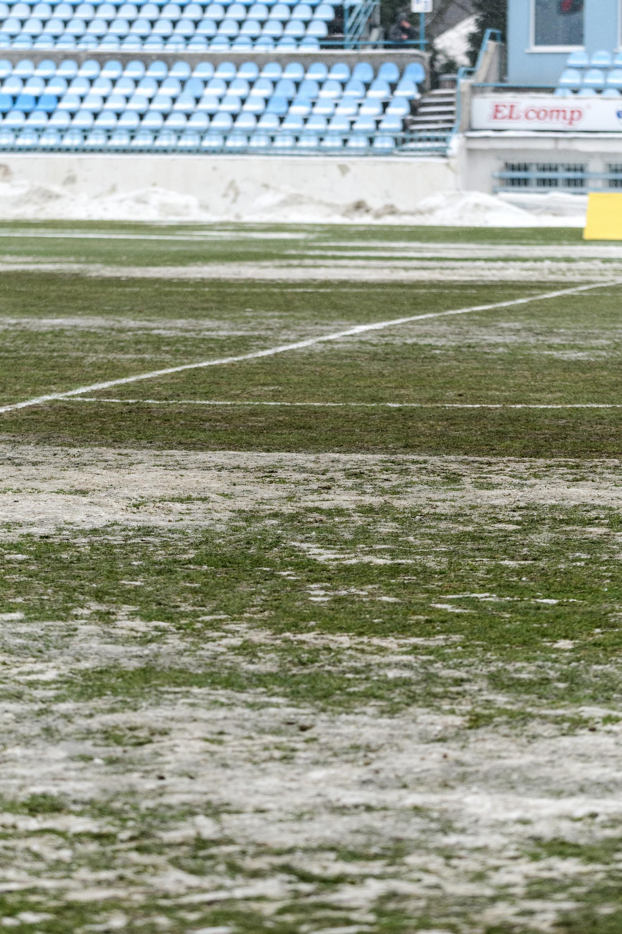 Hracia plocha na štadióne FC v Nitre 3. decembra 2017.