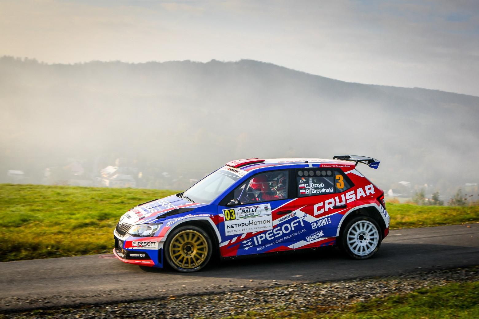 Grzegorz Grzyb a Boguslaw Browiński z RUFA Sport na Rally Vsetín