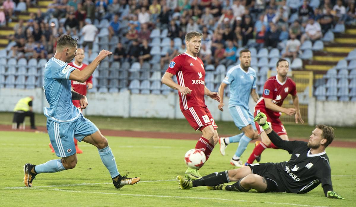 ŠK Slovan Bratislava počas zápasu Európskej ligy.