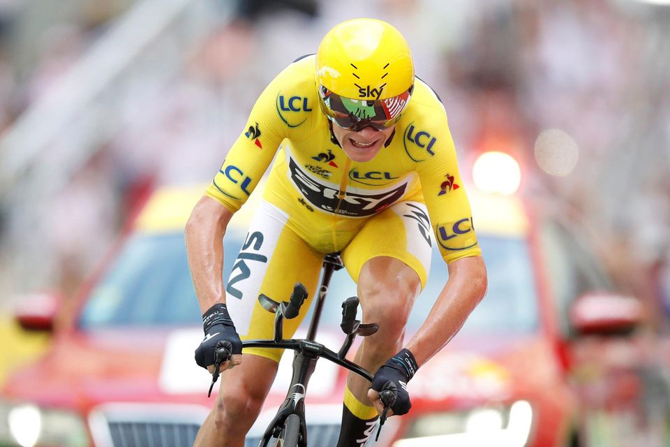 Chris Froome počas časovky na Tour de France