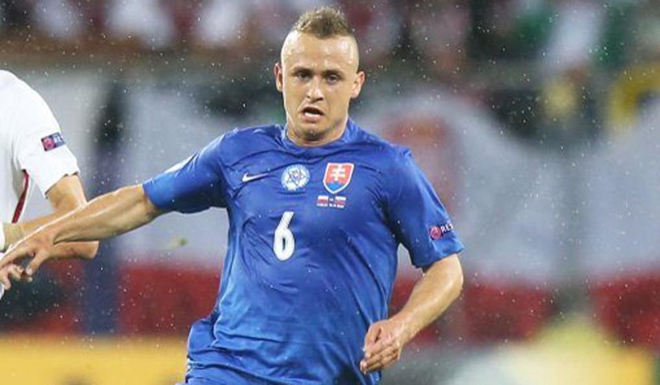 Stano Lobotka v drese slovenskej futbalovej reprezentácie do 21 rokov