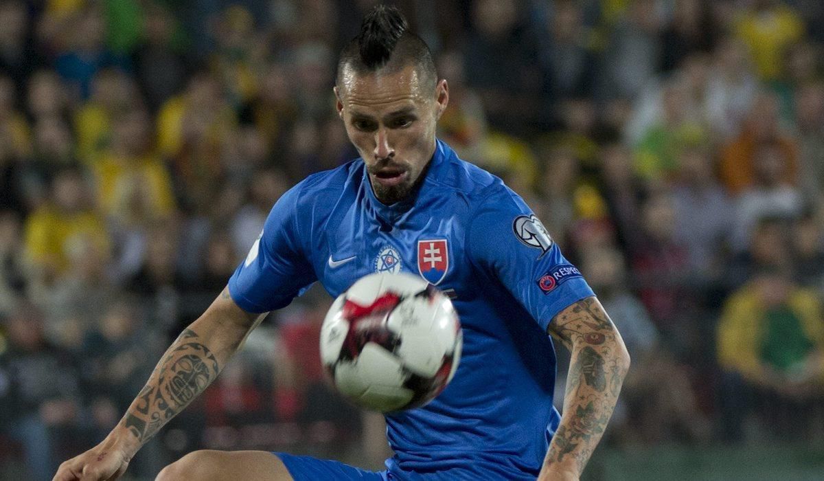 Marek Hamšík chce postúpiť so Slovenskom na MS v Rusku.