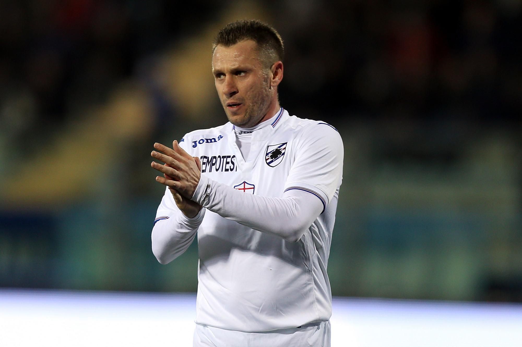 Antonio Cassano v drese Sampdorie Janov