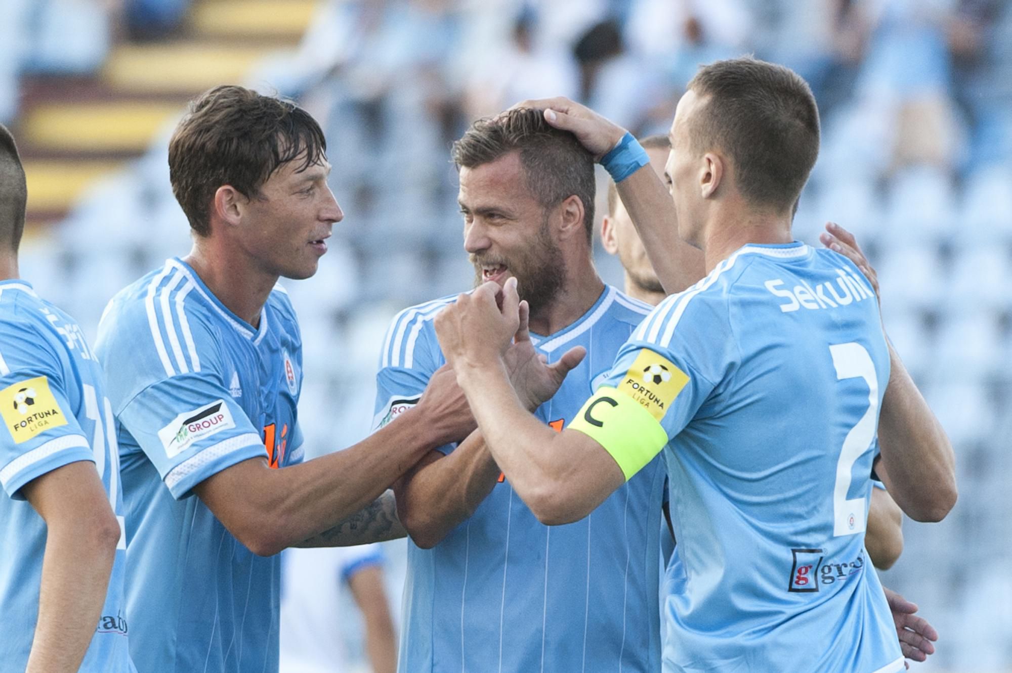 Jakub Mareš, Filip Hološko a Boris Sekulič z ŠK Slovan Bratislava