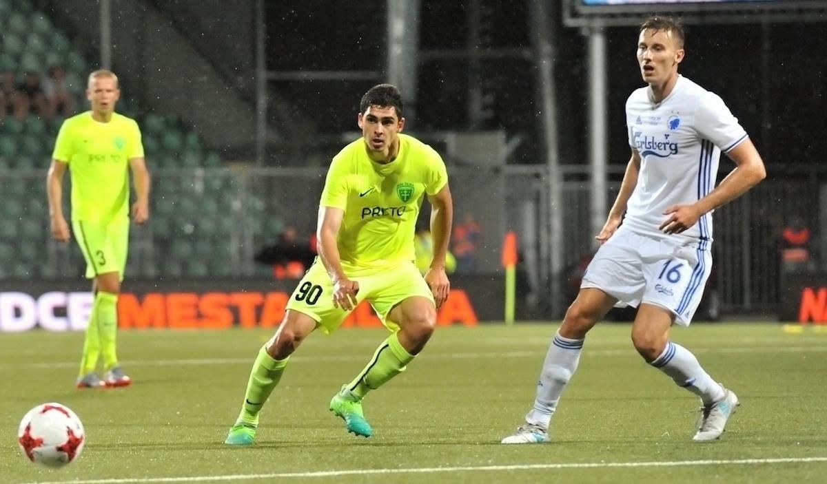 Ramil Šejdajev (MŠK Žilina) a Ján Greguš (FC Kodaň)