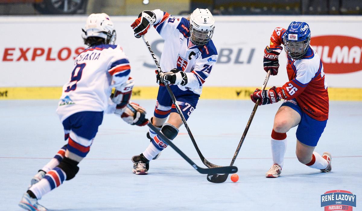 Slovensky v súboji proti Česku na MS v hokejbale