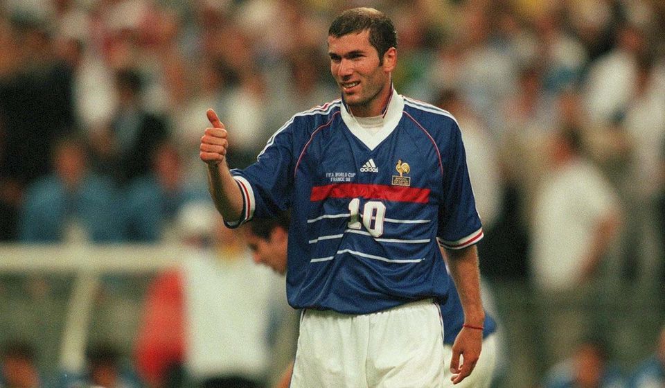 Zinedine Zidane v drese Francúzska na MS 1998.