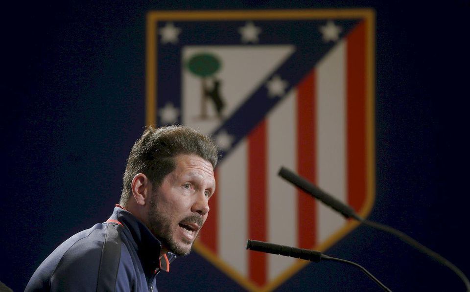 Atletico Madrid Diego Simeone tlacovka apr16 Reuters