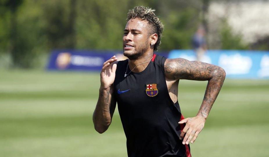 Neymar na tréningu FC Barcelona