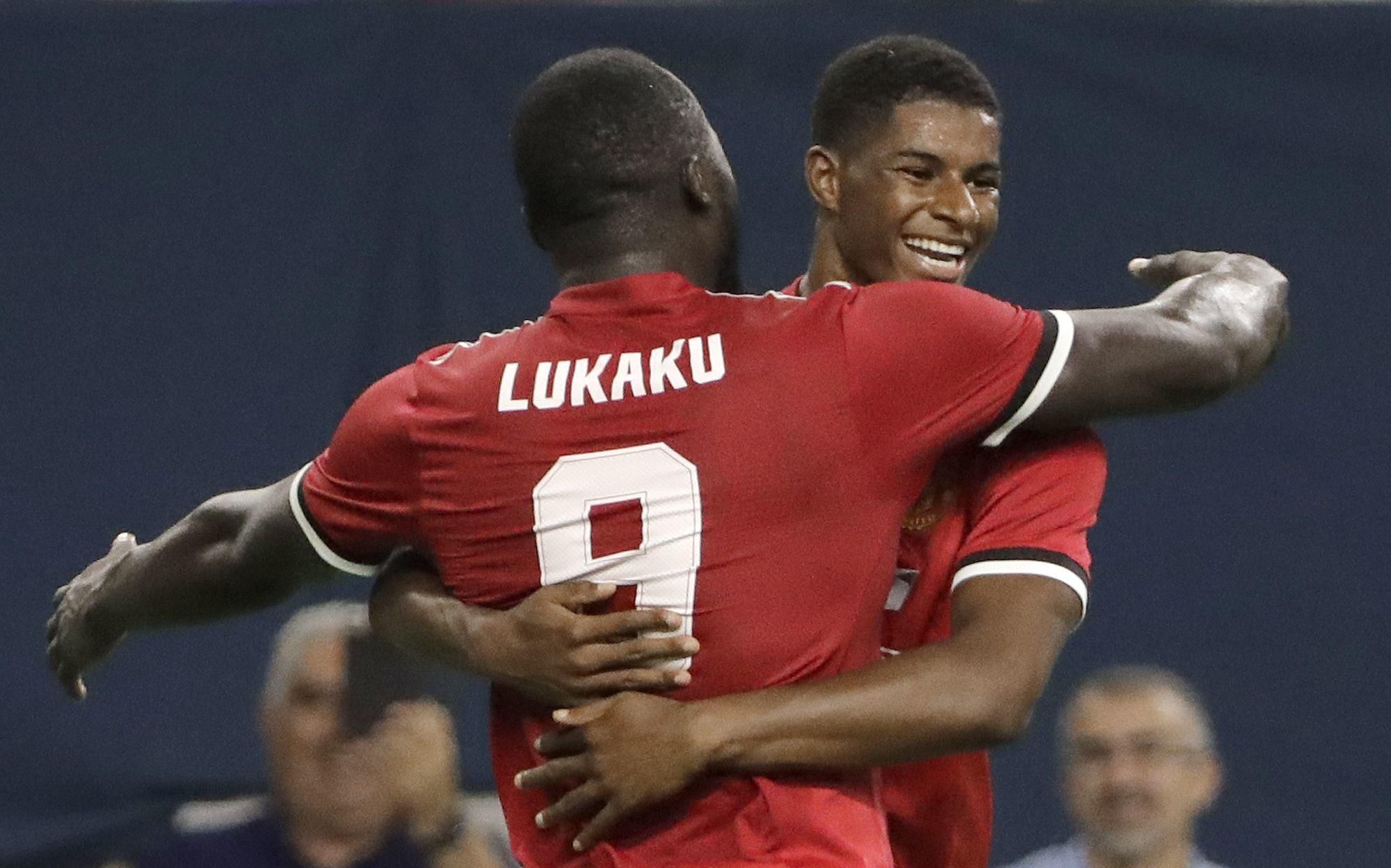 Romelu Lukaku a Marcus Rashford z Manchestru United