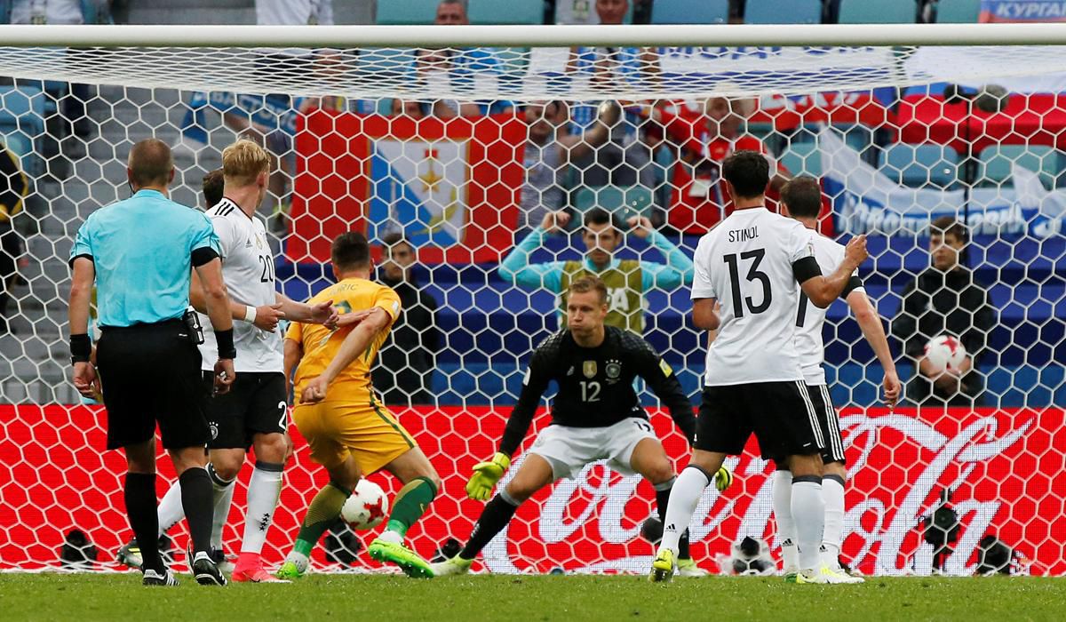 Zápas Austrália - Nemecko na turnaji Pohár konfederácii FIFA