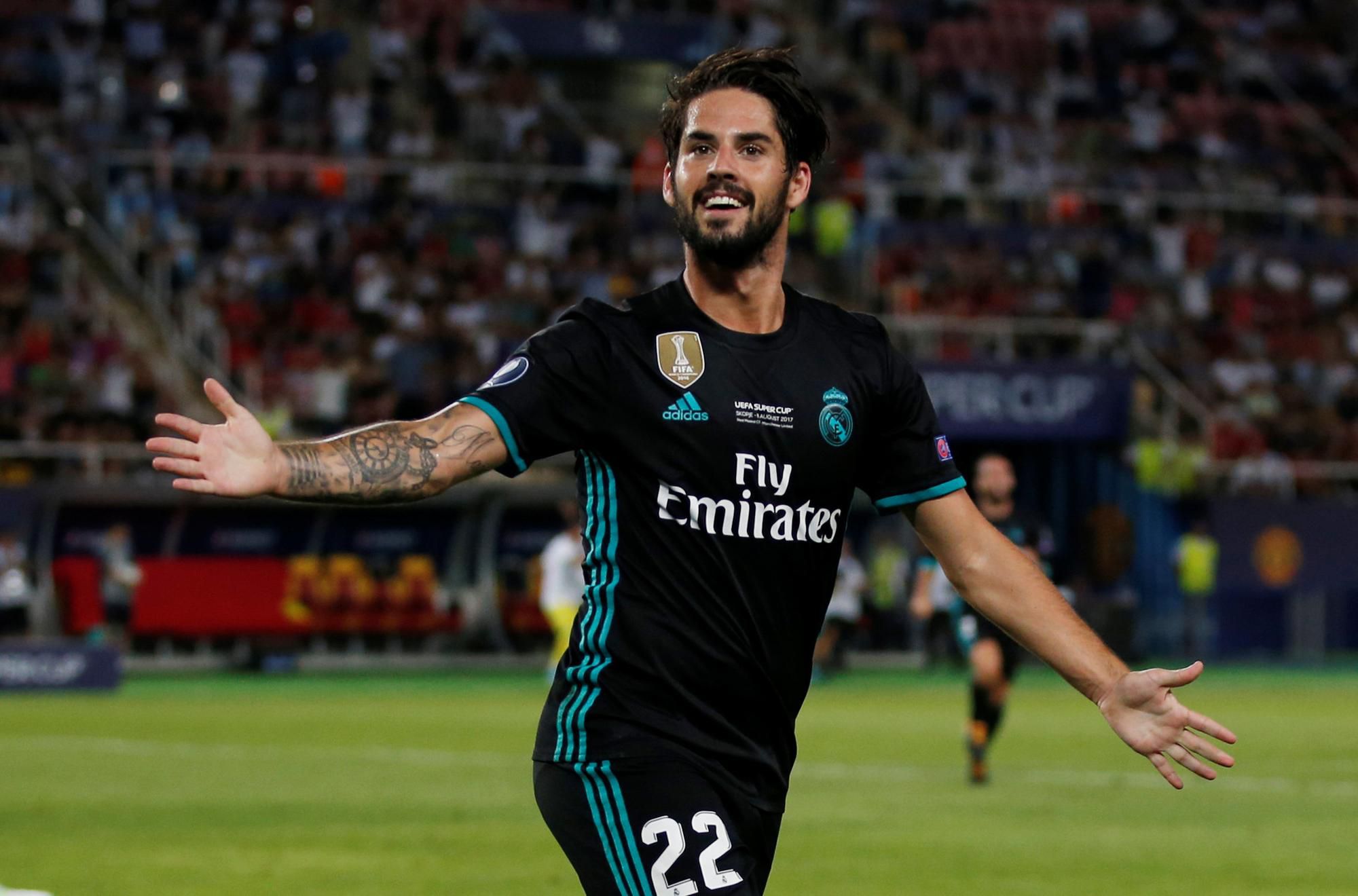 Isco z Realu Madrid sa teší z gólu