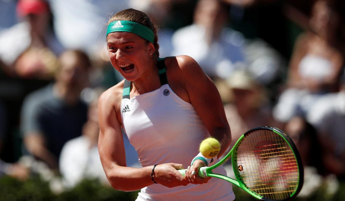 Jelena Ostapenková vo finálovom zápase na Roland Garros