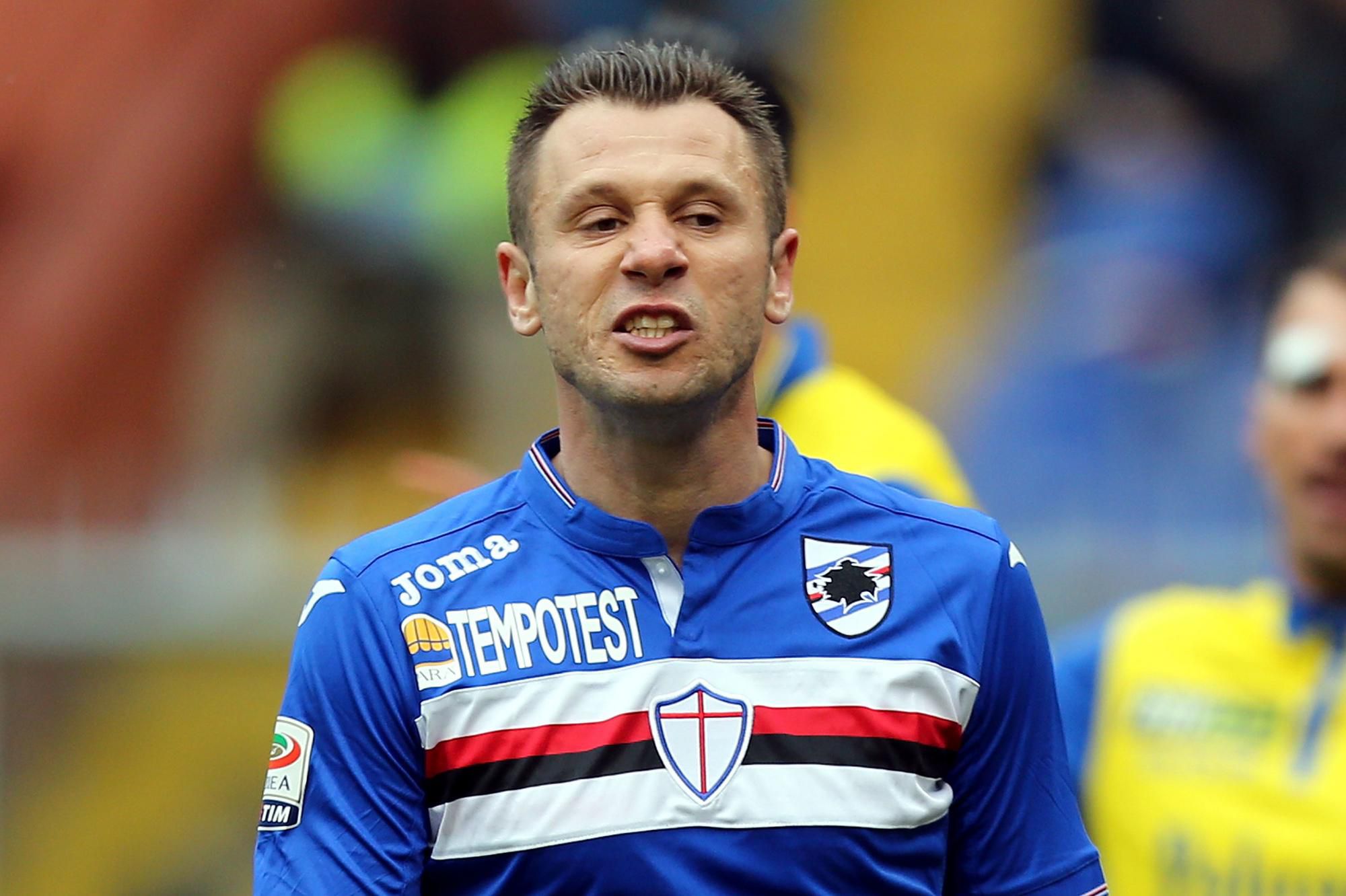 Antonio Cassano v drese Sampdorie Janov