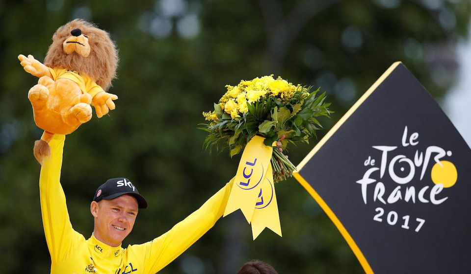 Chris Froome po triumfe na Tour de France.
