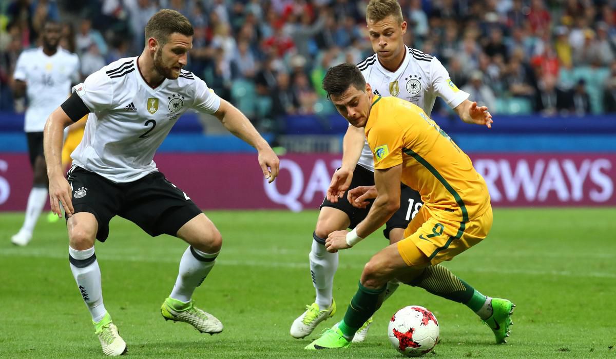 Zápas Austrália - Nemecko na turnaji Pohár konfederácii FIFA