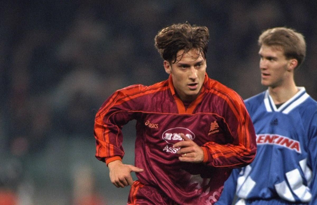Francesco Totti ešte ako 20-ročný hráč AS