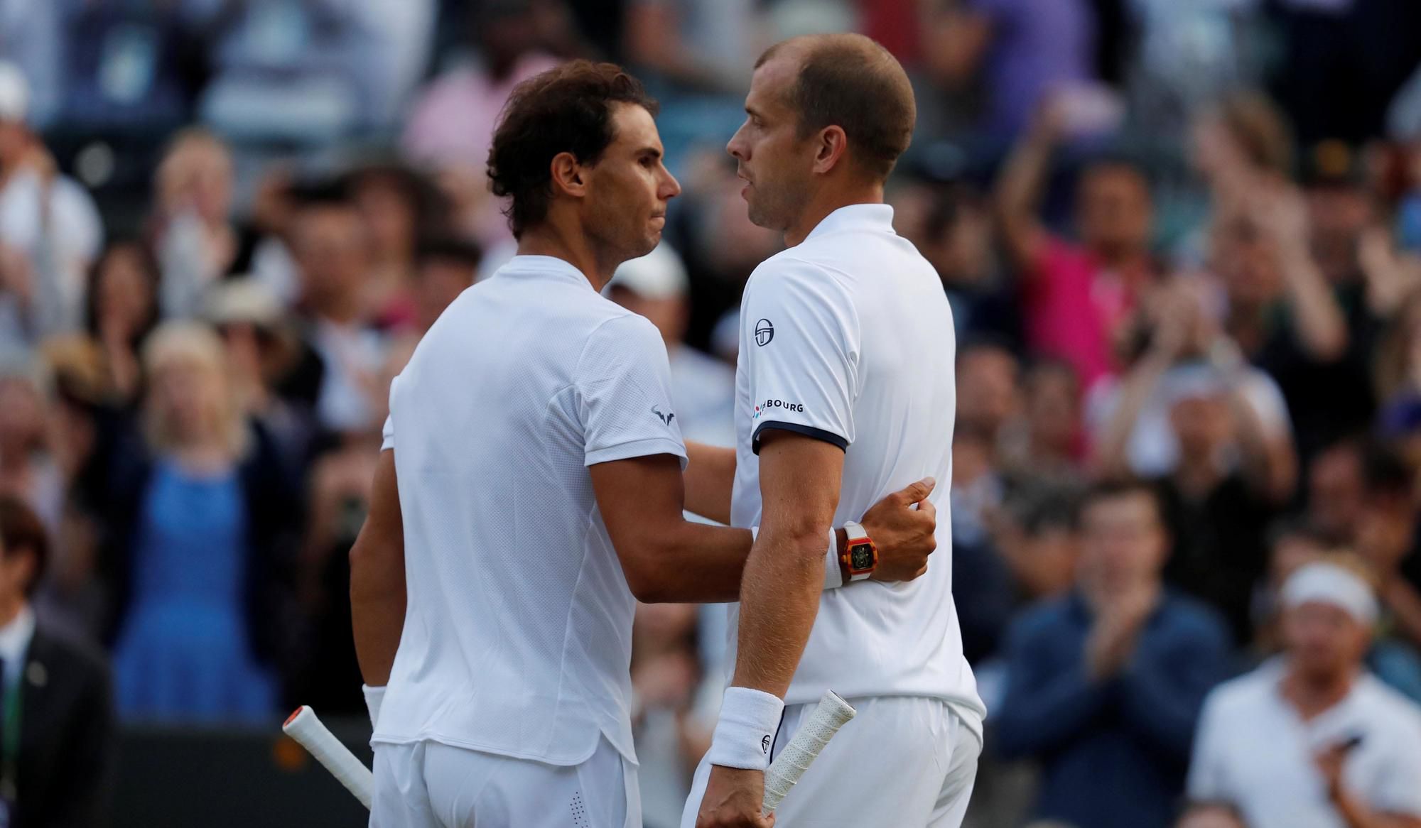 Rafael Nadal a Gilles Müller