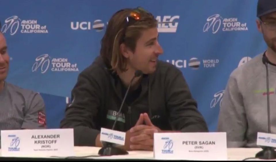 Peter Sagan tlačová konferencia Okolo Kalifornie 2017
