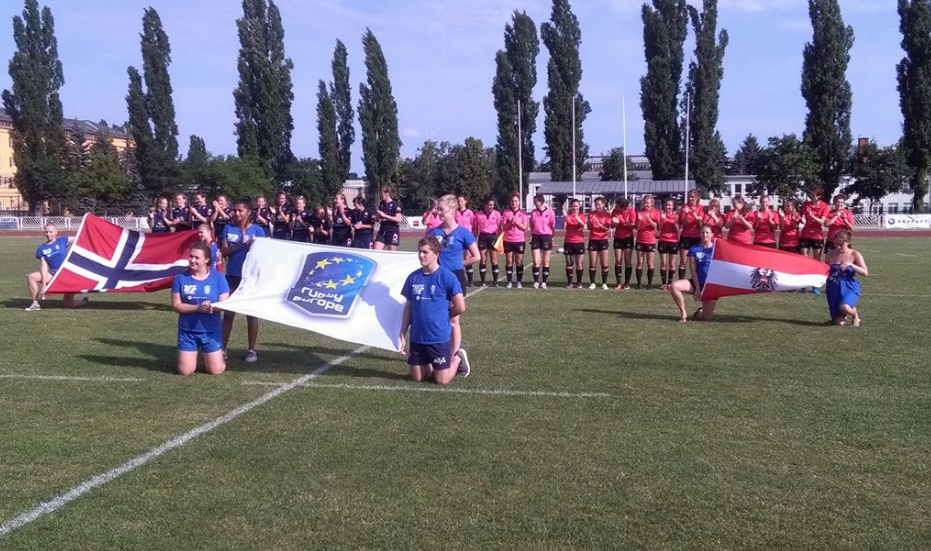 Finálový zápas rugby žien medzi Nórskom a Rakúskom
