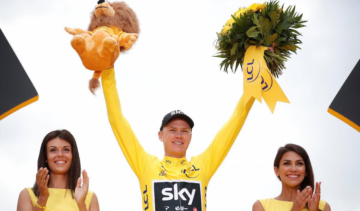 Chris Froome po triumfe na Tour de France.