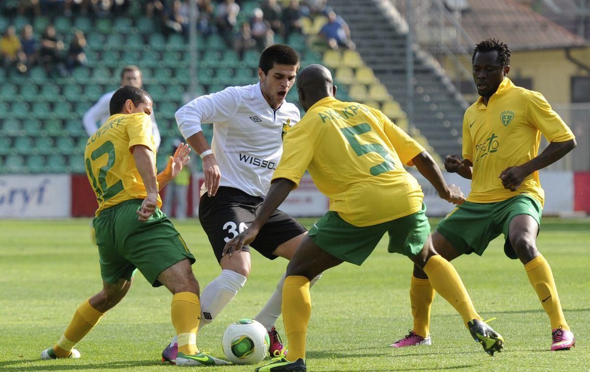 Hráči MŠK Žilina proti FC Torpedo Kutaisi v 1. predkole EL UEFA ešte v roku 2013