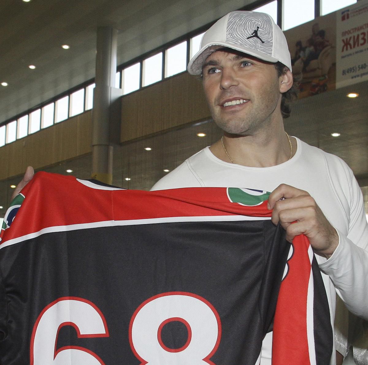 JAromír Jágr v roku 2008, keď vstupoval do KHL.