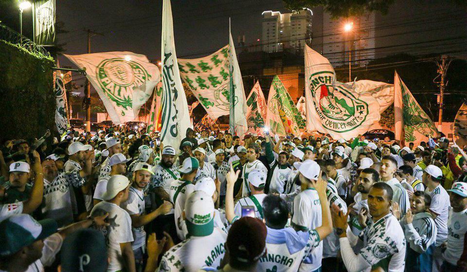 Fanúšikovia brazílskeho futbalového klubu Palmeiras