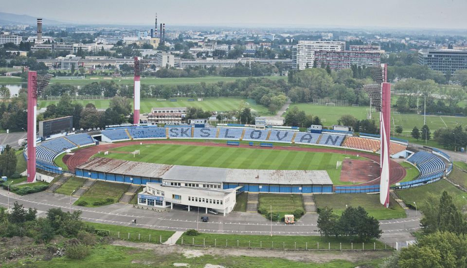 Štadión Pasienky, na ktorom hráva ŠK Slovan Bratislava