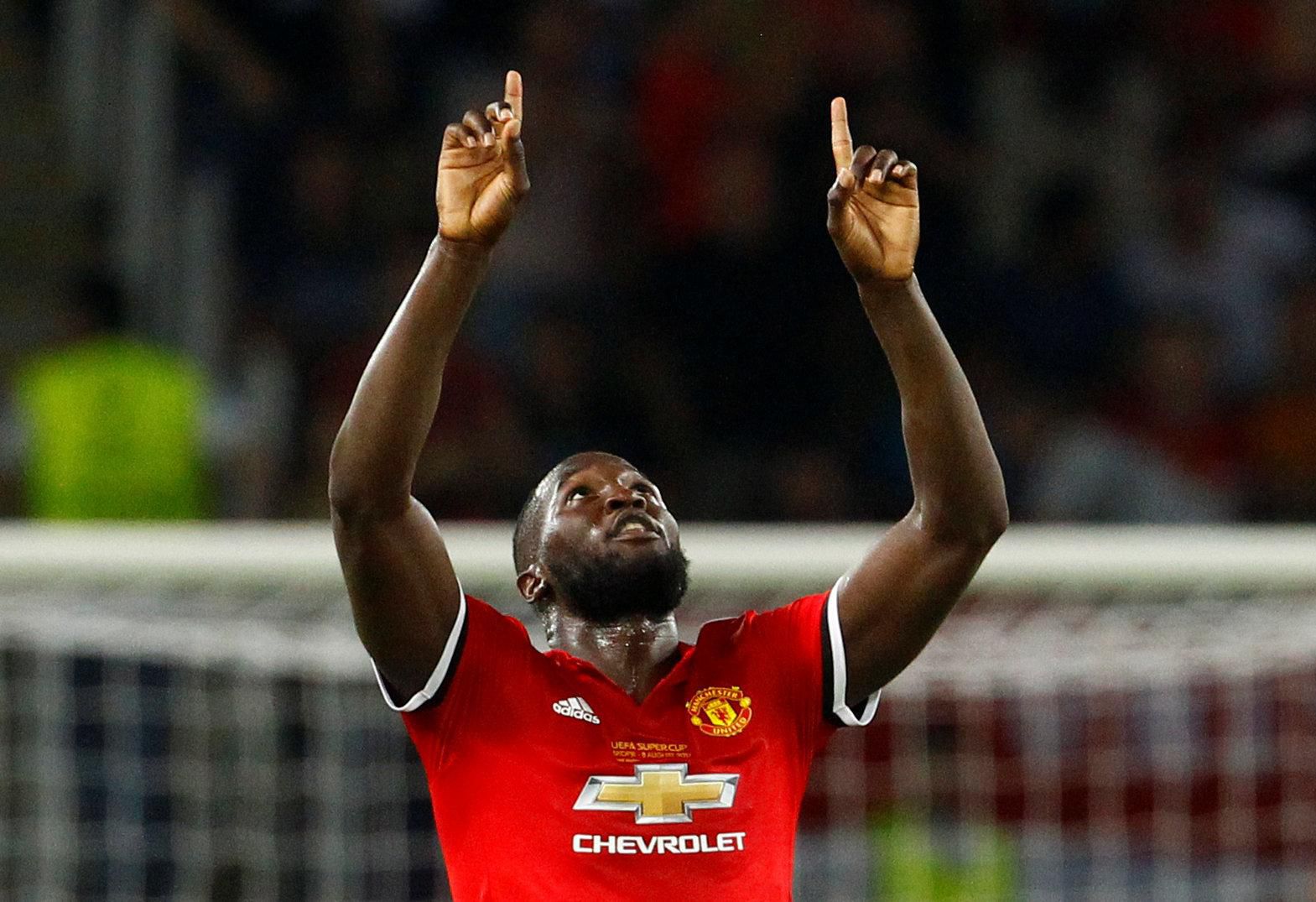 Romelu Lukaku z Manchestru United sa teší z gólu