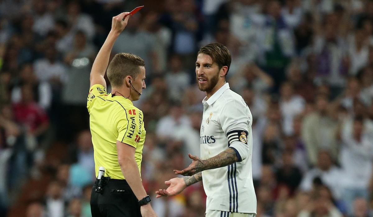 Sergio Ramos Real Madrid rozhodca cervena karta apr2017