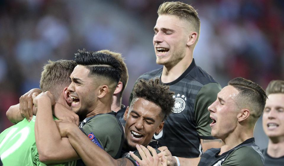 radosť hráčov Nemecka