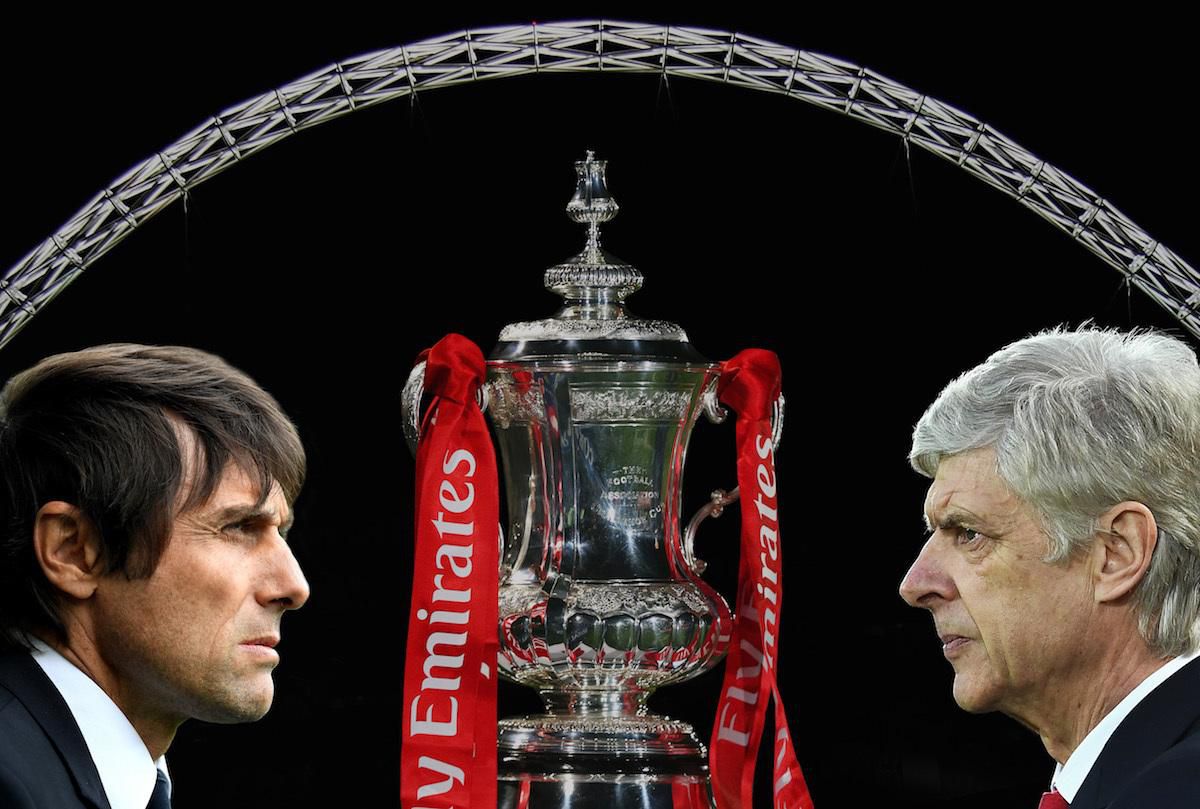 Antonio Conte a Arséne Wenger v boji o FA Cup.