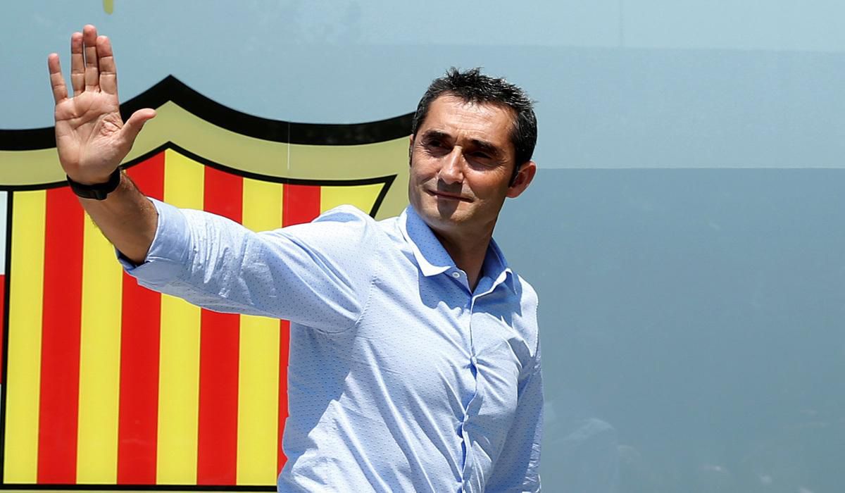 Tréner Barcelony Ernesto Valverde