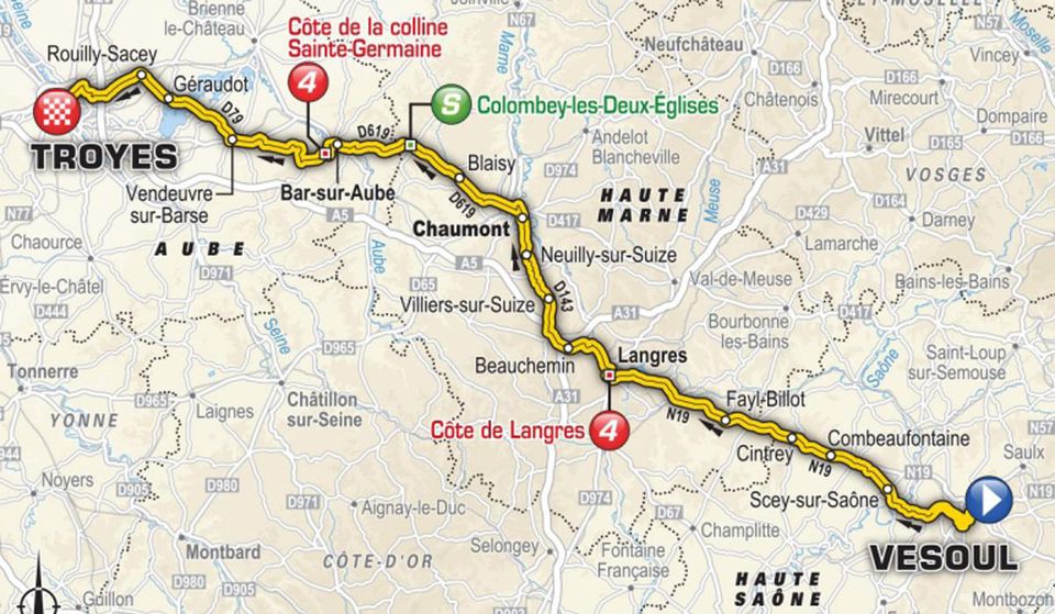 6. etapa Tour de France 2017 - mapa