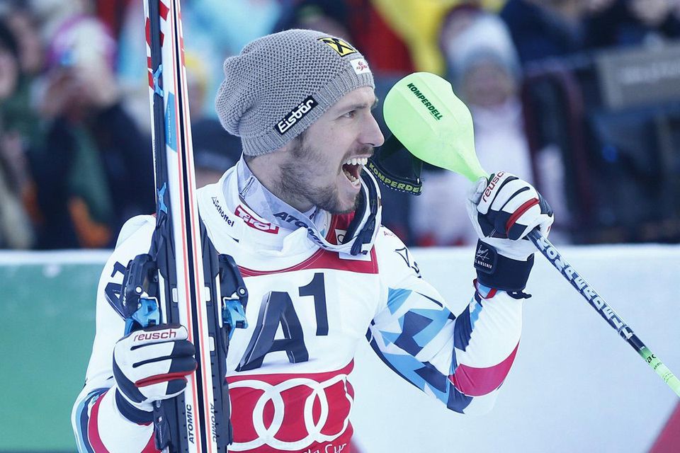 marcel hirschier, lyzovanie, slalom, jan2017, winner