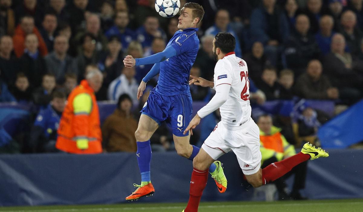 Leicester City, Jamie Vardy, Sevilla, Adil Rami, Liga majstrov, mar17, reuters