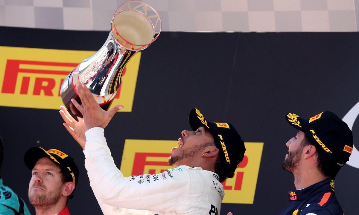 VC Spanielska Sebastian Vettel Lewis Hamilton Daniel Ricciardo maj17 Reuters